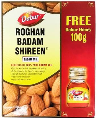 Dabur Badam Roghan Tail (With 100g Honey) for Strong and Healthy Hairs Hair  Oil - Price in India, Buy Dabur Badam Roghan Tail (With 100g Honey) for  Strong and Healthy Hairs Hair
