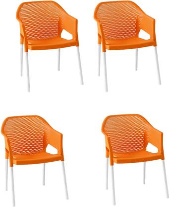 pix Brown Stackable Plastic Outdoor Chairs italica shree ganesh online original seller 2019 stackable plastic armchair brown set of 4 plastic outdoor chair