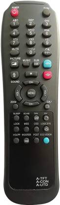 Akshita TV A-TFT A-CON A-UTD 3 in1TV Remote Control ( Chake Image With Old Remote ) AKAI Remote Controller