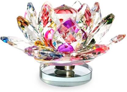 Lilone Lilone Multicolour Rotating Crystal Lotus Flower Showpiece Home Decor And Gift Decorative Showpiece 8 Cm Price In India Buy Lilone Lilone Multicolour Rotating Crystal Lotus Flower Showpiece Home Decor