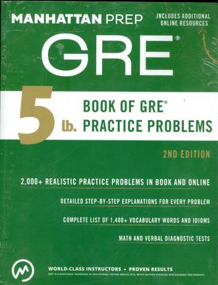 5 Lb. Book of GRE Practice Problems: Buy 5 Lb. Book of GRE ...