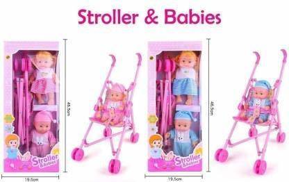 Crazkid Toys Baby Doll Stroller Soft Body Talking Baby Doll Included Fun Play Combo Set Toy For Littel Kids Baby Doll Stroller Soft Body Talking Baby Doll Included Fun