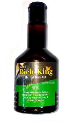 Aloria Rich King Herbal Hair Oil For Grows New Dense Dark Strong Hair Prevents Dandruff Stops Pre Mature Greying Checks Baldness Enriched With Goodness Of Lemon Oil Hair Oil Price In