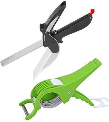 mechdel VEG CUTTER COMBO Vegetable & Fruit Slicer (1 CLEVER CUTTER AND 1 VEGETABLE & FRUIT CHOPPER) Vegetable & Fruit Grater & Slicer