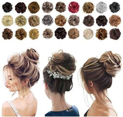 Qunlinta Messy Bun Piece Thick Updo Scrunchies Extensions Ponytail  Accessories Mix Bleach Blonde Hair Extension Price in India - Buy Qunlinta  Messy Bun Piece Thick Updo Scrunchies Extensions Ponytail Accessories Mix  Bleach