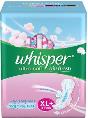 Whisper Ultra Soft for Women, XL+ ( 15 Napkins ) Sanitary Pad