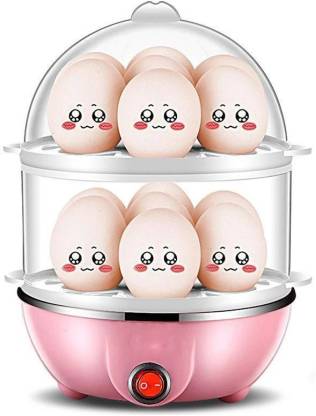 Flokestone Double Layer Egg Boiler Electric Automatic Off 14 Egg Poacher for Steaming, Cooking, Boiling Electric Egg Cooker