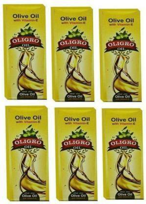 Oligro OLIVE OIL WITH VITAMIN-E (PACK OF 6) Hair Oil (600 ml) Hair Oil -  Price in India, Buy Oligro OLIVE OIL WITH VITAMIN-E (PACK OF 6) Hair Oil  (600 ml) Hair