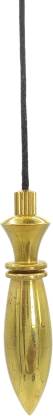 Plus Value Brass Dowsing Pendulum - Model Deluxe - Reiki, Crystal, Chakra, Healing - Free Dowsing Chart & Small Jute Bag Decorative Showpiece  -  14 cm