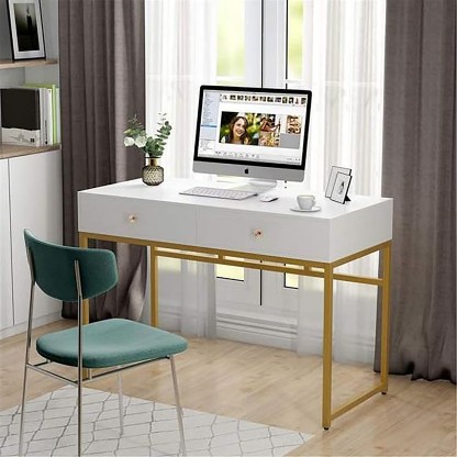 gold floating desk