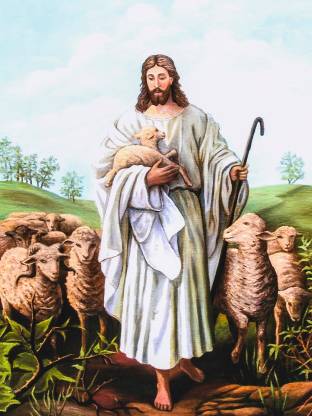 DWELLSINDIA Unframed Jesus Christ with Sheep Canvas Art Print for Home &  Office Canvas 16 inch x 12 inch Painting Price in India - Buy DWELLSINDIA  Unframed Jesus Christ with Sheep Canvas