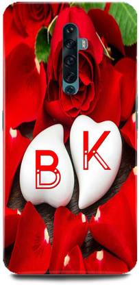 Rockyard Back Cover for OPPO Reno2 F/CPH1989,B Loves K Name,B Name, K Letter, Alphabet,B Love K NAME