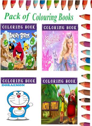 Kids Colouring Books (Pack of 4 Books) : Cartoon Picture Colouring Book - Doraemon, Motu Patlu, Barbie, Angry Birds: Buy Kids Colouring Books (Pack of 4 Books) : Cartoon Picture Colouring Book - Kids Colouring Books (Pack of 4 Books) : Cartoon Picture Colouring Book - Doraemon, Motu Patlu, Barbie, Angry Birds: Buy Kids Colouring Books (Pack of 4 Books) : Cartoon Picture Colouring Book -