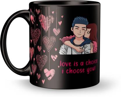 Earnam Love is a Choice Heart Background design printed Ceramic Coffee Mug  Price in India - Buy Earnam Love is a Choice Heart Background design  printed Ceramic Coffee Mug online at 