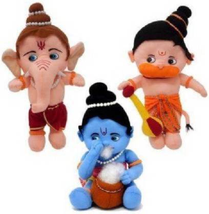 Anubhi Bal Hanuman Ganesha Krishna Soft Toy For Kids Combo 25 Cm Bal Hanuman Ganesha Krishna Soft Toy For Kids Combo Shop For Anubhi Products In India Flipkart Com