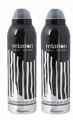 Rasasi Relation Deodorant 200ml Pack Of 2 Body Spray For Men Women Price In India Buy Rasasi Relation Deodorant 200ml Pack Of 2 Body Spray For Men