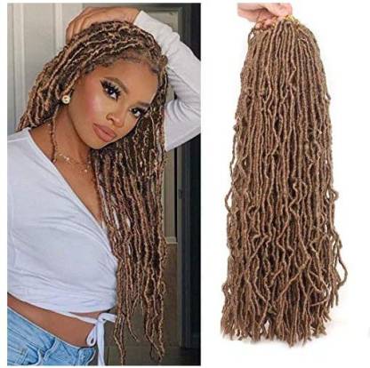 Youngther Nu Faux Locs Crochet 18 Inch Most Natural Nu Soft Locs Crochet  Braids 6 Packs Curly Wavy Goddess Locs Synthetic Hai Hair Extension Price  in India - Buy Youngther Nu Faux
