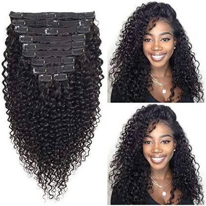 Jiarosi Jerry Curly Clip In Extensions, 16 Inch 3B 3C Curly Clip Ins,Soft 8A Real Brazilian Remy Human Curly Clip Hair Extension Price in India - Buy Jiarosi Jerry Curly Clip In