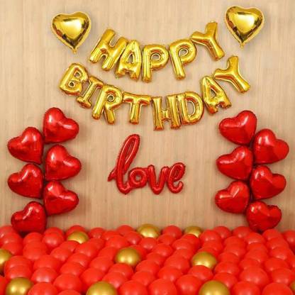 Happy Birthday My Love Decoration Flipkart.com | Decor My Party Solid Red Love , Golden Happy Birthday Letter Foil Balloon Set With Heart Shape , Metallic & Chrome Balloons For Birthday Party Decoration / 1St Birthday Decorations Happy Birthday My Love Decoration Flipkart.com | Decor My Party Solid Red Love , Golden Happy Birthday Letter Foil Balloon Set With Heart Shape , Metallic & Chrome Balloons For Birthday Party Decoration / 1St Birthday Decorations