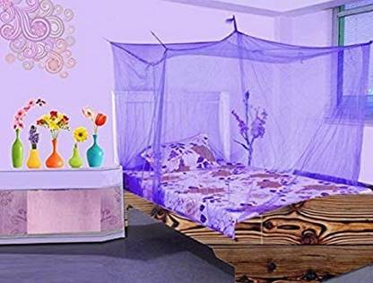 Indian Gift Gallery Polyester Adults Indian 7x7 Purple Colour King Size Double Bed Baby Bedroom Garden Door Mosquito Net Colour Purple Size 7x7 Mosquito Net Price In India Buy Indian Gift Gallery Polyester Adults