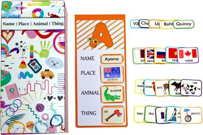 Learner's Bridge A Tradiational game Name Place Animal Thing, Learn  different names alphabetically,countries flags,animals,