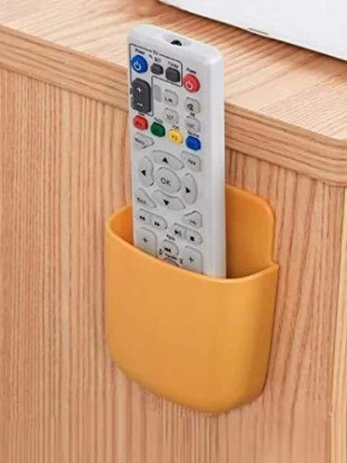 Fablcrew Wall Hanging Remote Controller Storage Box Free Punching Storage Rack Wall Mounted Remote Control Mobile Phone Bracket Holder 