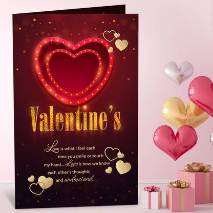 Teddy Gifts Valentine S Love Is What I Feel Each Time You Smile Or Touch My Hand Surprise Valentines Greeting Card Greeting Card Price In India Buy Teddy Gifts Valentine S Love Is