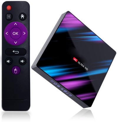 Android TV Box 10 2 Go RAM 16 Go ROM Android 10 Compatible avec 4K 3D H.265 RK3318 Dual-WiFi 2,4 g/5 g Smart TV Box avec mini clavier HDMI 