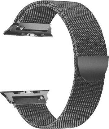 Tingtong Stainless Steel 42mm/44mm Milanese Band with Magnetic Closure Space Grey Chain Smart Watch Strap