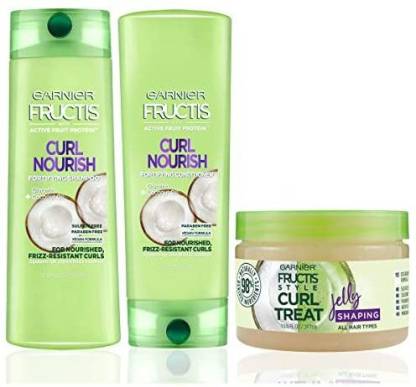 GARNIER Hair Care Fructis Curl Nourish Shampoo, Conditioner, And Natural  Styling Curl Treat Jelly, Nourish For Frizz Resistant C Price in India -  Buy GARNIER Hair Care Fructis Curl Nourish Shampoo, Conditioner,