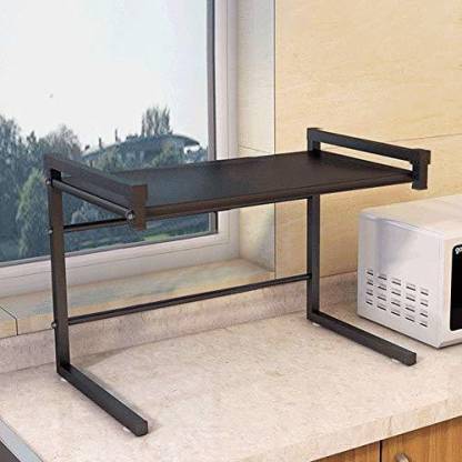 Plantex Microwave Storage Stand Oven, Microwave Stand With Storage Black