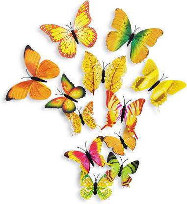 Download Vritraz Multicolor 3d Butterfly Wall Stickers Art Decor Decals With Double Sided Tape And Magnet 12 Piece Price In India Buy Vritraz Multicolor 3d Butterfly Wall Stickers Art Decor Decals With