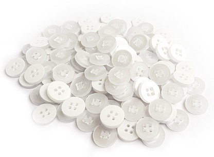 SS 9mm White Shirt Buttons- Pack of 120 
