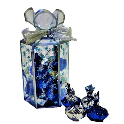 lavy's creations Handmade Chocolates - Toffee Shapes - Blue Bars