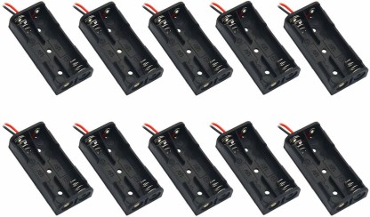 1 X 1.5V AAA Battery Holder AAA Battery Holder with Leads Wires QMseller Single AAA Battery Holder Pack of 10 