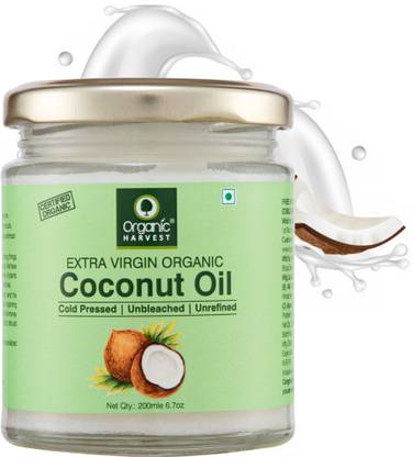 Organic Harvest Cold Pressed Extra Virgin Coconut Oil For Skin Hair Growth Use For Cooking Unbleached Unrefined Sulphate Paraben Free 200 Ml Hair Oil Try this new range of cocunut oil and feel the difference. organic harvest cold pressed extra virgin coconut oil for skin hair growth use for cooking unbleached unrefined sulphate paraben free
