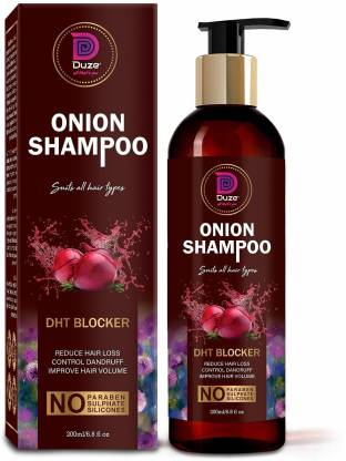 DUZE Onion Oil Shampoo DHT Blocker – Promote Hair Growth and Control Dandruff  (200 ml)