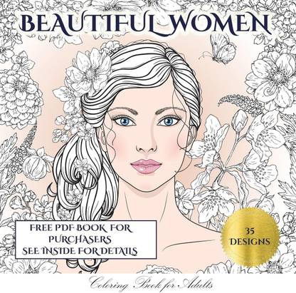 Download Beautiful Women Coloring Book For Adults Buy Beautiful Women Coloring Book For Adults By Manning James At Low Price In India Flipkart Com