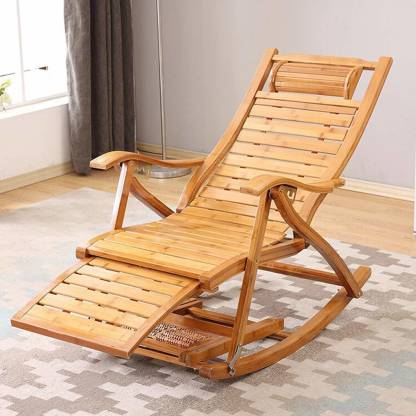 Urbancart Relax Bamboo Rocking Chair, Wooden Outdoor Rocking Chairs