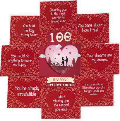 Kaameri Bazaar 100 Reasons I Love You Romantic Gift Box With Love Messages For Couples Greeting Card Price In India Buy Kaameri Bazaar 100 Reasons I Love You Romantic Gift Box Kaameri Bazaar 100 Reasons I Love You Romantic Gift Box With Love Messages For Couples Greeting Card Price In India Buy Kaameri Bazaar 100 Reasons I Love You Romantic Gift Box