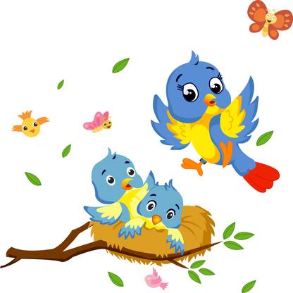 Decor Hubb Medium Decor Hubb Mother Bird With Two Cubs Wall Sticker For Home Decor Price In India Buy Decor Hubb Medium Decor Hubb Mother Bird With Two Cubs Wall Sticker