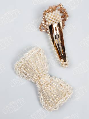 odette Cute White Snap-Press Clips Hair Clip Price in India - Buy odette  Cute White Snap-Press Clips Hair Clip online at 