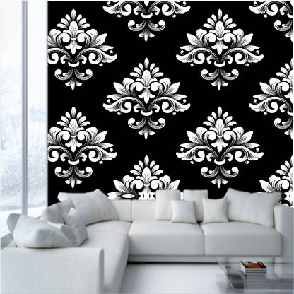 decorative design Decorative Black, White Wallpaper Price in India - Buy  decorative design Decorative Black, White Wallpaper online at 