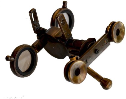 Antique Brass Folding Binocular Marine Compass Nautical Telescope Vintage Gift 