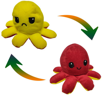 sad and happy reversible octopus