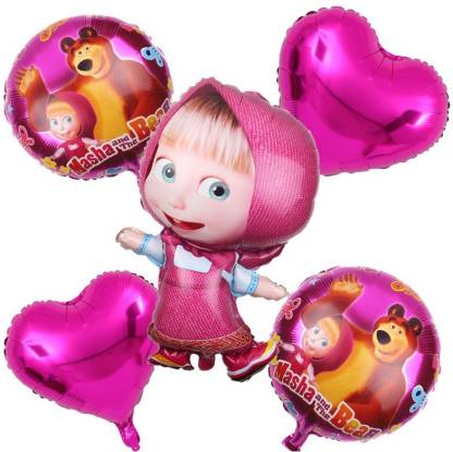  | gorgeous moment Solid Cartoon Character Masha And The Bear  Helium Foil Globos Masha Shape Balloons For Party Decoration Kids Toy  Balloon - Balloon