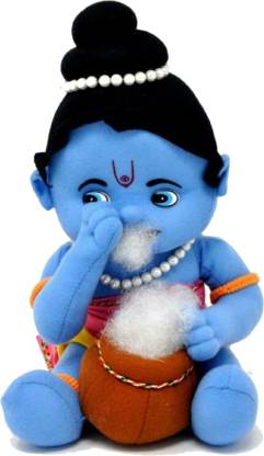salvusappsolutions Lord Krishna (Makhan Chor) Bal Gopal Hindu Idol Soft Toy  Plush Stuffed ( inch)  inch - Lord Krishna (Makhan Chor) Bal  Gopal Hindu Idol Soft Toy Plush Stuffed (