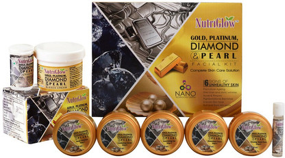 nutriglow platinum diamond gold facial kit