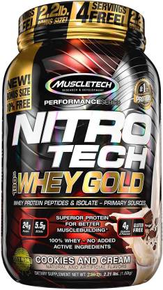 Muscletech Nitro Tech, 100% Whey Gold Protein Blends