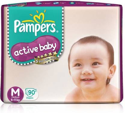 pix Newborn Pampers Active Baby Diapers pampers active baby diapers taped medium size